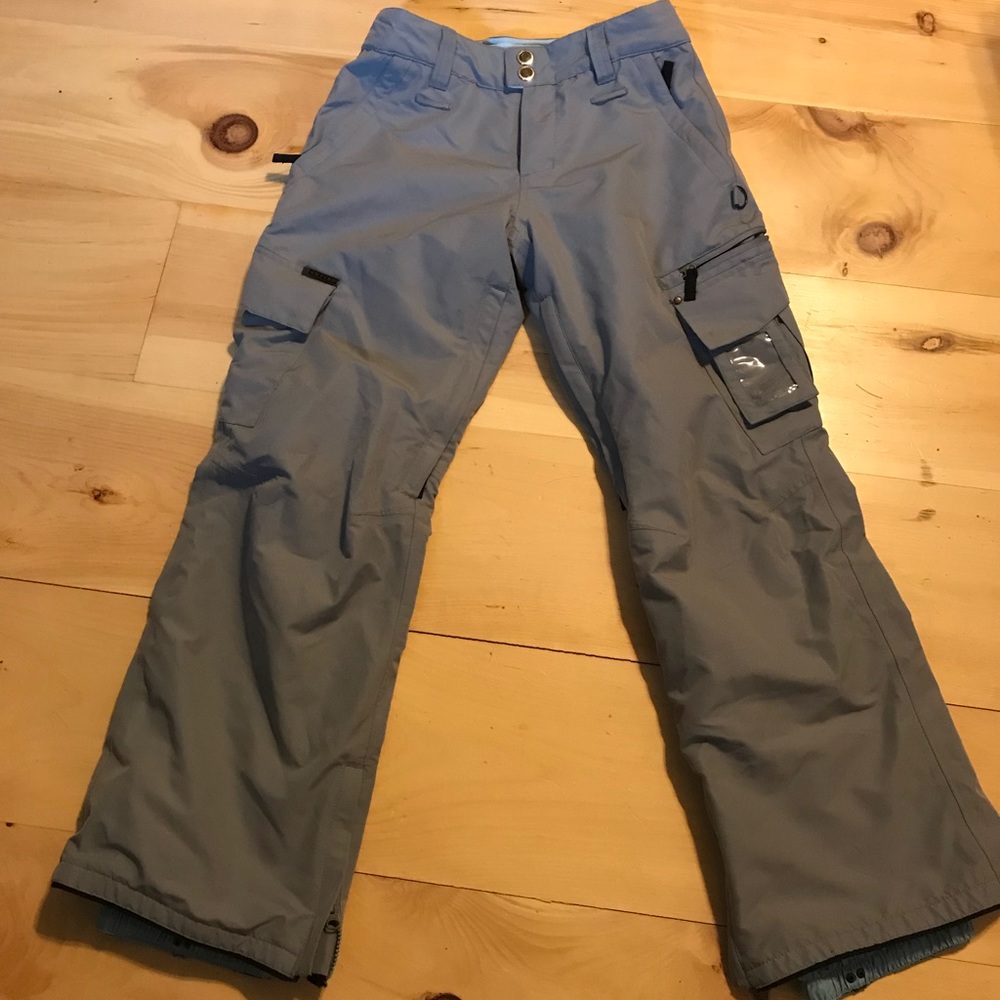 Empyre brand Gray, waterproof ski pant.